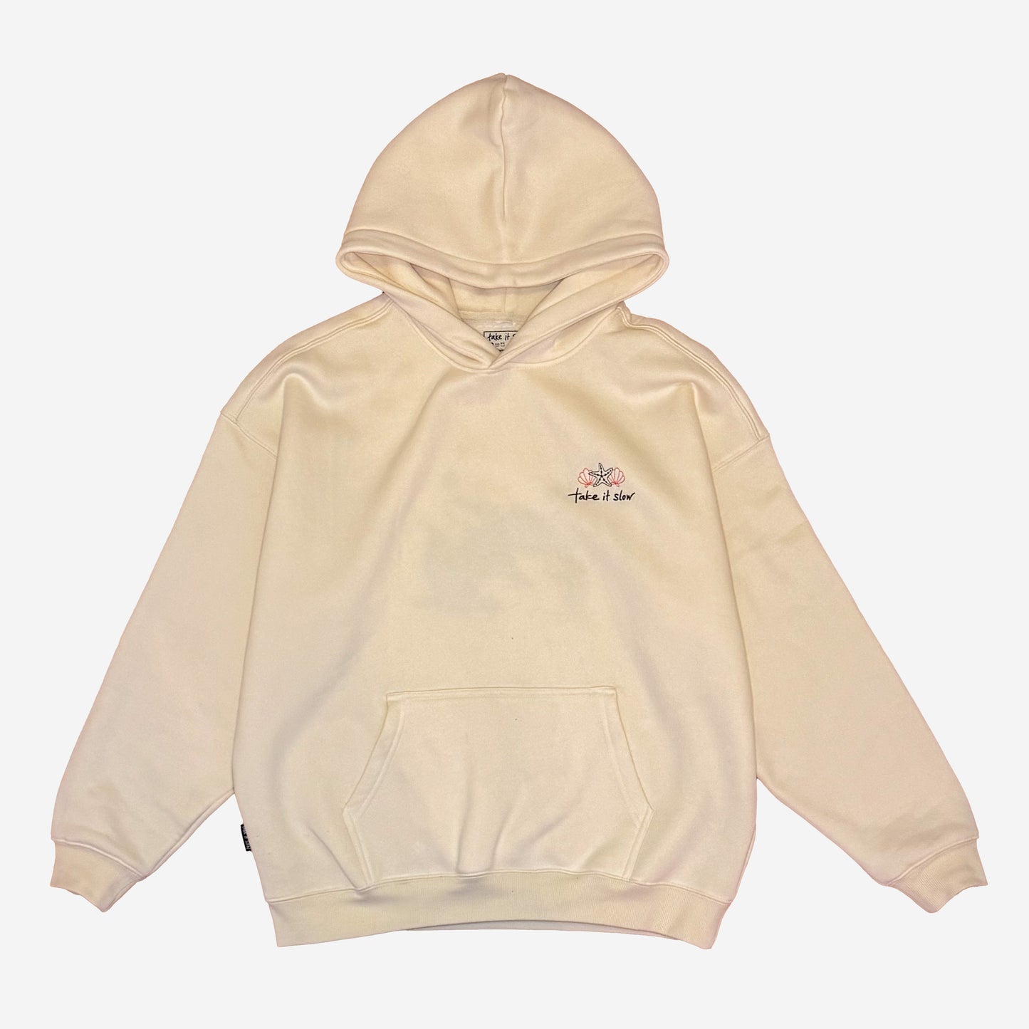 take it slow - embroidered turtle hoodie